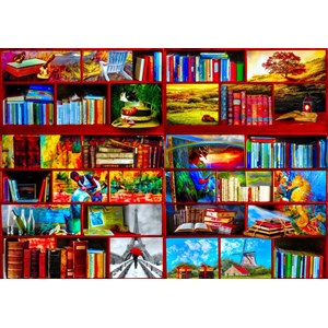Puzzle 1000 pièces : La bibliothèque de Noël