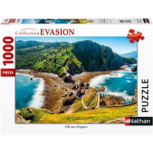 Nathan (87631) - "Dragons Island" - 1000 pièces