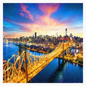Pintoo (h1786) - "Manhattan with Queensboro Bridge, New York" - 1600 pièces