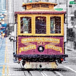 Pintoo (h2044) - "Cable Cars on California Street, San Francisco" - 1200 pièces