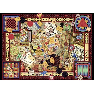 Ravensburger (19406) - Kate Ward Thacker: "Vintage Games" - 1000 pièces