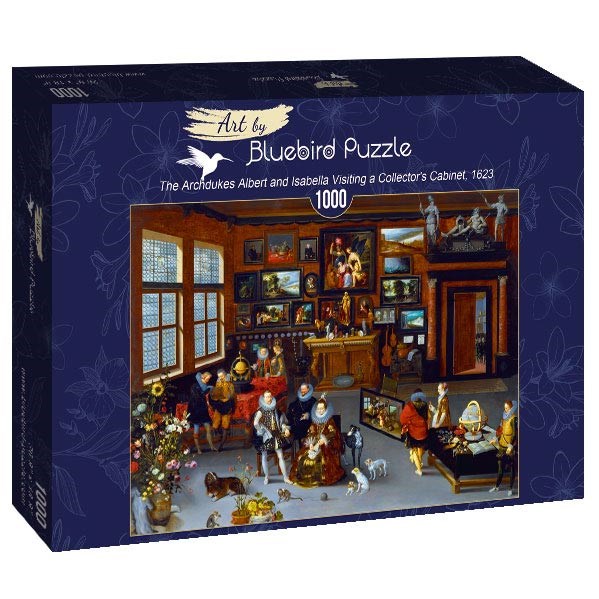 Bluebird Puzzle (art-by--60077) - Hieronymus Francken Iicirca: "The Archdukes Albert and Isabella Visiting a Collector's Cabinet, 1623" - 1000 pièces