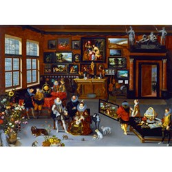 Bluebird Puzzle (art-by--60077) - Hieronymus Francken Iicirca: "The Archdukes Albert and Isabella Visiting a Collector's Cabinet, 1623" - 1000 pièces