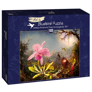 Bluebird Puzzle (60097) - Martin Johnson Heade: "Cattleya Orchid and Three Hummingbirds, 1871" - 1000 pièces