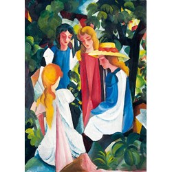 Bluebird Puzzle (60082) - August Macke: "Four Girls, 1913" - 1000 pièces