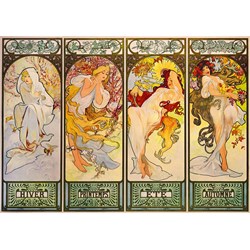 Bluebird Puzzle (60056) - Alphonse Mucha: "Four Seasons, 1900" - 1000 pièces
