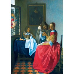 Bluebird Puzzle (60067) - Johannes Vermeer: "The Girl with the Wine Glass, 1659" - 1000 pièces