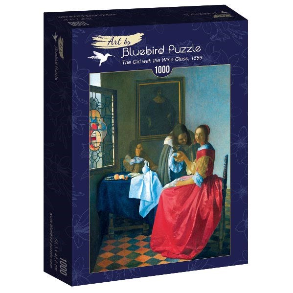 Bluebird Puzzle (60067) - Johannes Vermeer: "The Girl with the Wine Glass, 1659" - 1000 pièces