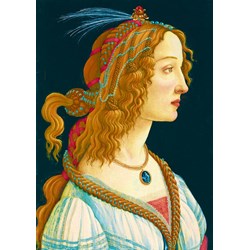 Bluebird Puzzle (60023) - Sandro Botticelli: "Idealized Portrait of a Lady, 1480" - 1000 pièces