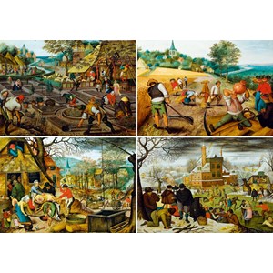 Bluebird Puzzle (60020) - Brueghel le Jeune: "The Four Seasons" - 1000 pièces