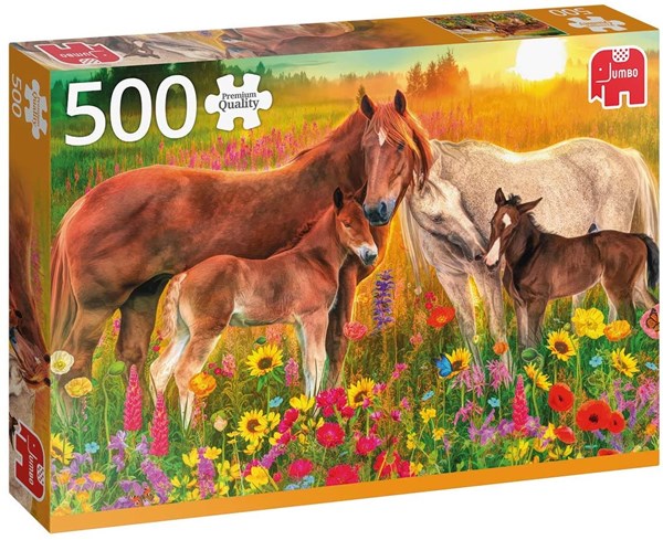 Jumbo (18851) - "Horses in the Meadow" - 500 pièces