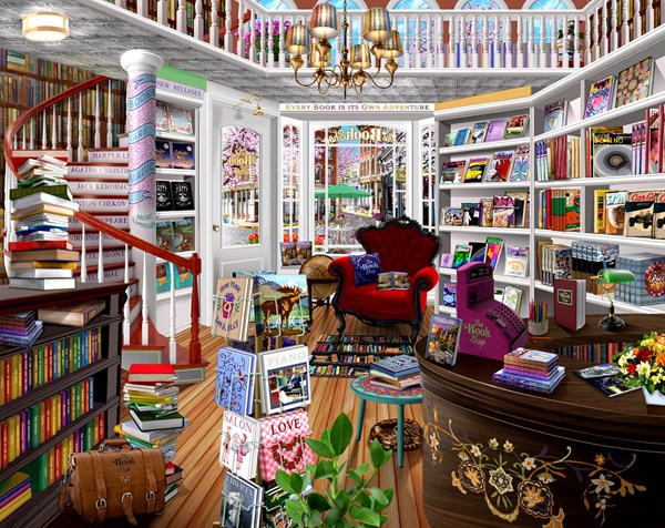 SunsOut (31534) - Bigelow Illustrations: "The Book Shop" - 1000 pièces