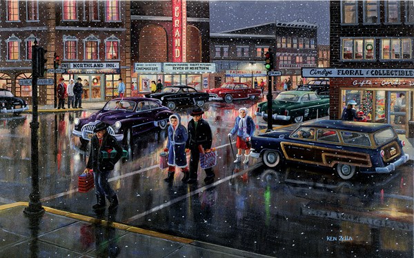 SunsOut (39388) - Ken Zylla: "Christmas Crosswalk" - 300 pièces