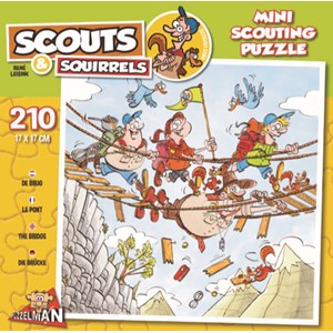 PuzzelMan (814) - "Scouts & Squirrels, Suspension bridge" - 210 pièces