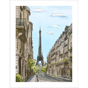 Pintoo (h1524) - "Street in Paris, France" - 300 pièces