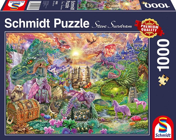 Schmidt Spiele (58966) - "Enchanted Dragon Country" - 1000 pièces