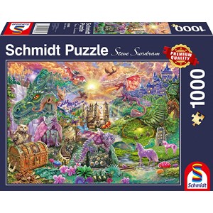 Schmidt Spiele (58966) - "Enchanted Dragon Country" - 1000 pièces
