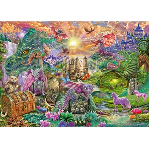 Schmidt Spiele (58966) - "Enchanted Dragon Country" - 1000 pièces