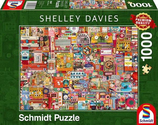 Schmidt Spiele (59697) - Shelley Davies: "Vintage Handmade Items" - 1000 pièces