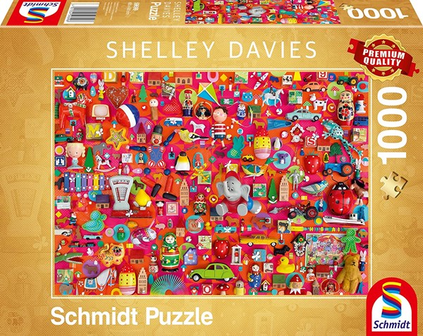 Schmidt Spiele (59699) - Shelley Davies: "Vintage Toys" - 1000 pièces