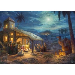 Schmidt Spiele (59676) - Thomas Kinkade: "Spirit, Jesus' Birt" - 1000 pièces