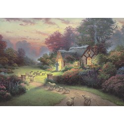 Schmidt Spiele (59678) - Thomas Kinkade: "Spirit, Cottage of the Good Shepherd" - 1000 pièces
