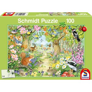 Schmidt Spiele (56370) - "Animals of the Forest" - 100 pièces