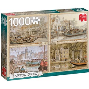Jumbo (18855) - Anton Pieck: "Canal Boats" - 1000 pièces