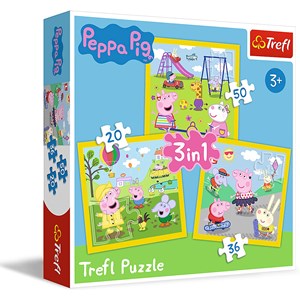Trefl (34849) - "Peppa's happy day, Peppa Pig" - 20 36 50 pièces