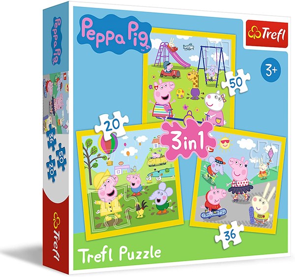 Trefl (34849) - "Peppa's happy day, Peppa Pig" - 20 36 50 pièces