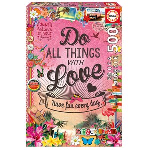 Educa (17086) - "Do All Things With Love" - 500 pièces