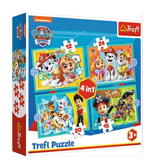 4 Puzzles - Pat Patrouille - 12, 16, 20 et 24 pièces