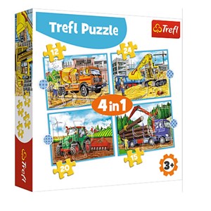 Trefl (34353) - "Large Construction Machines" - 12 15 20 24 pièces