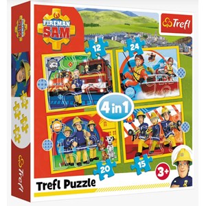 Trefl (34373) - "Helpful Fireman Sam" - 12 15 20 24 pièces