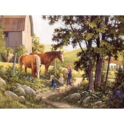 Cobble Hill (85038) - Douglas Laird: "Summer Horses" - 500 pièces