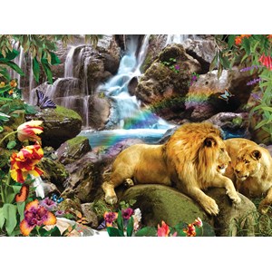 SunsOut (48466) - Alixandra Mullins: "Love Lion Waterfall" - 1000 pièces
