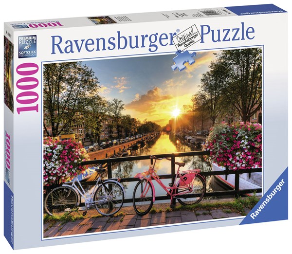 Ravensburger (19606) - "Vélos à Amsterdam" - 1000 pièces
