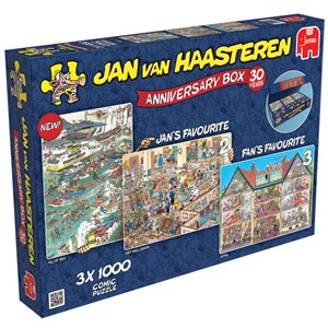 Jumbo (19000) - Jan van Haasteren: "Anniversary Gift Box" - 1000 pièces