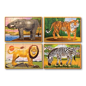 Melissa and Doug (3796) - "Wild Animals" - 12 pièces