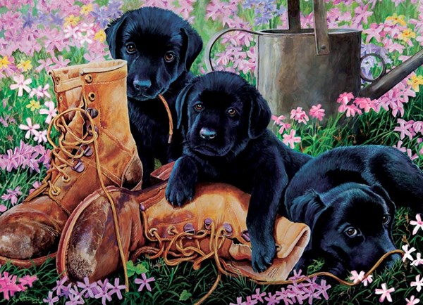 Cobble Hill (58851) - "Les chiots Labrador Noirs" - 35 pièces