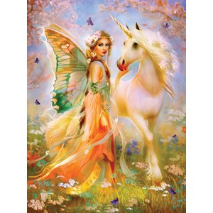 SunsOut (49006) - Bente Schlick: "Fairy Princess and Unicorn" - 1000 pièces