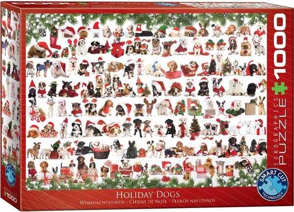 Eurographics (6000-0939) - "Chiens de Noël" - 1000 pièces