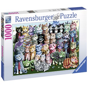 Ravensburger (19726) - "Cat Family Reunion" - 1000 pièces