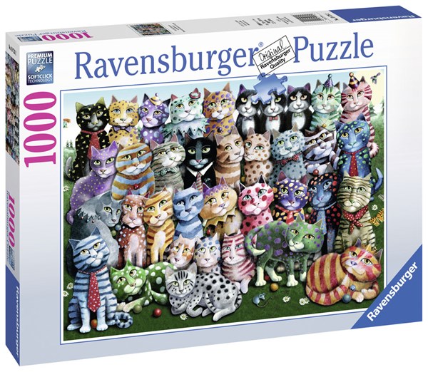 Ravensburger (19726) - "Cat Family Reunion" - 1000 pièces