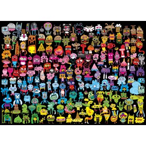 Heye (29786) - Jon Burgerman: "Doodle Rainbow" - 1000 pièces