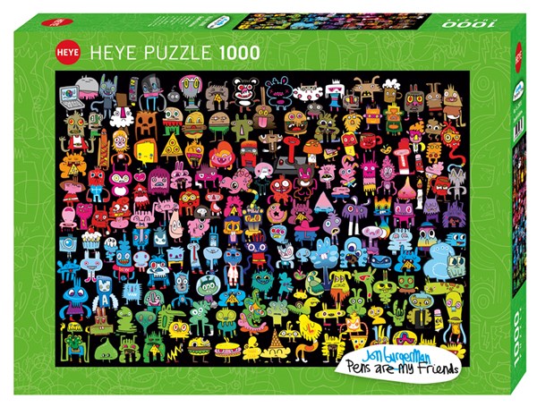 Heye (29786) - Jon Burgerman: "Doodle Rainbow" - 1000 pièces