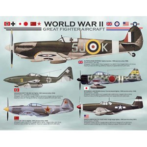 Eurographics (8104-0559) - "WWII Great Fighter Aircraft" - 100 pièces