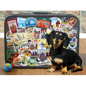 Cobble Hill (52107) - "Dachshund 'Round the World" - 500 pièces