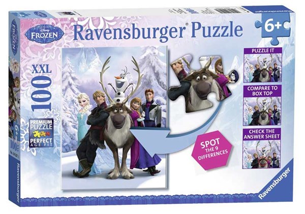 Ravensburger (10557) - "La Reine des Neiges, Trouvez les 9 Différences" - 100 pièces