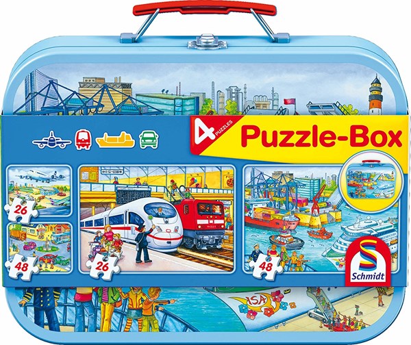 Schmidt Spiele (56508) - "Coffret Moyens de Transport" - 26 48 pièces